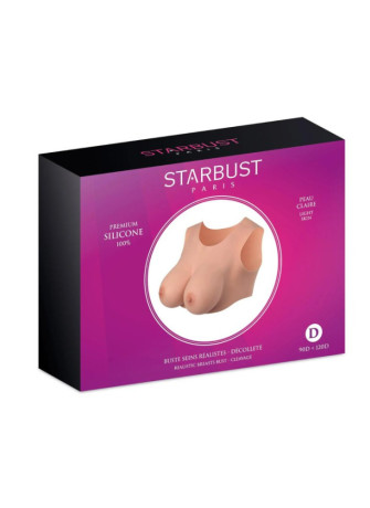 Buste seins réaliste couleur peau claire Taille M Bonnet D - CC730014019404